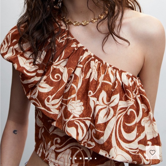 Mango One-Shoulder Top - Picture 1 of 3